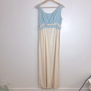 Stunning vintage beaded bow back maxi dress